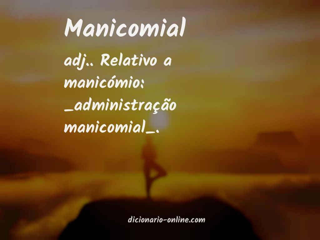 Significado de manicomial