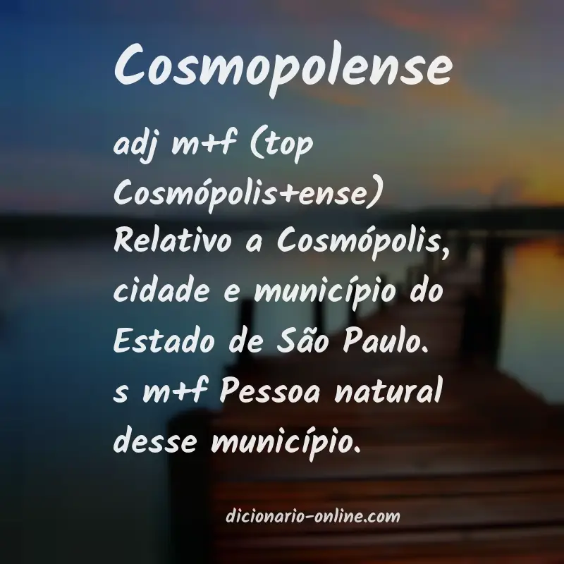 Significado de cosmopolense