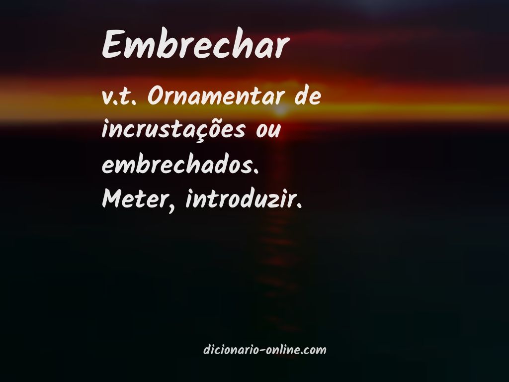 Significado de embrechar