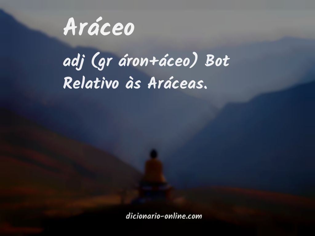 Significado de aráceo