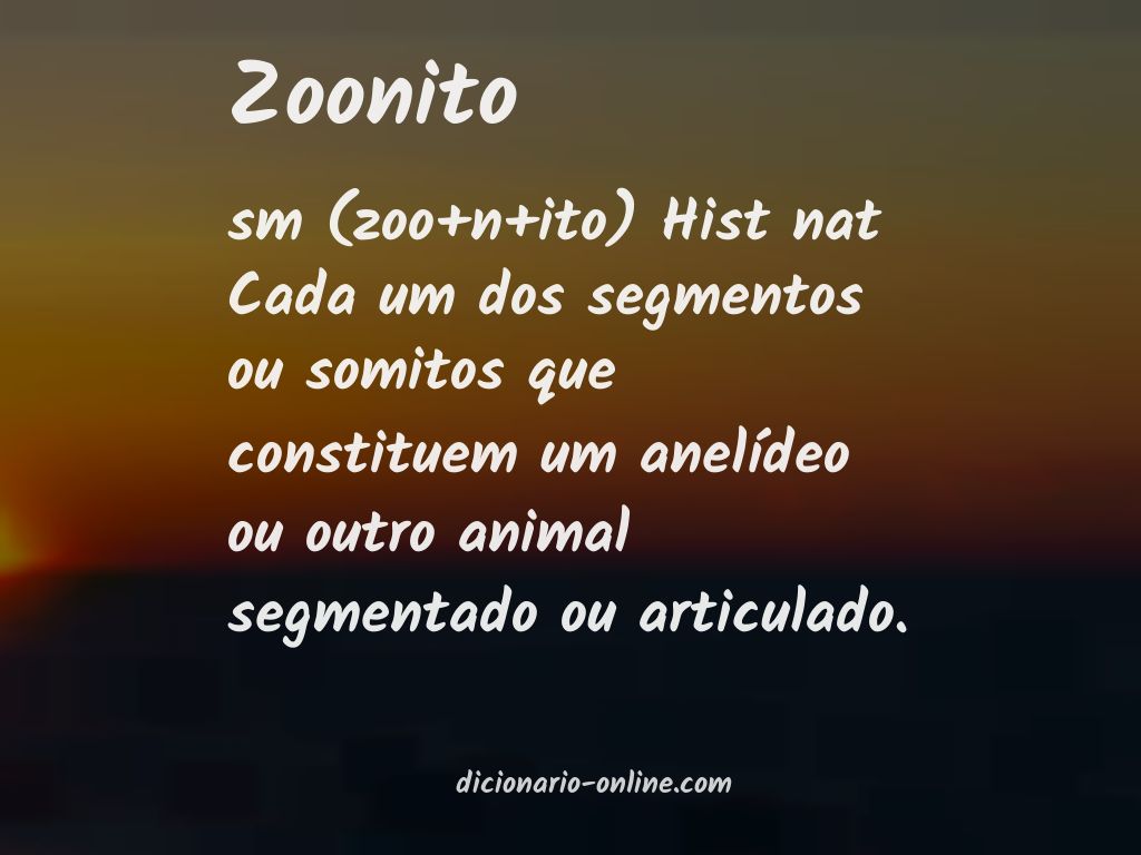 Significado de zoonito