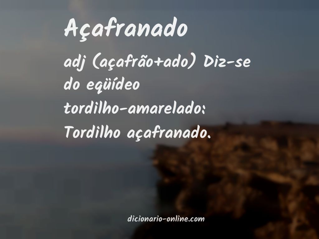 Significado de açafranado