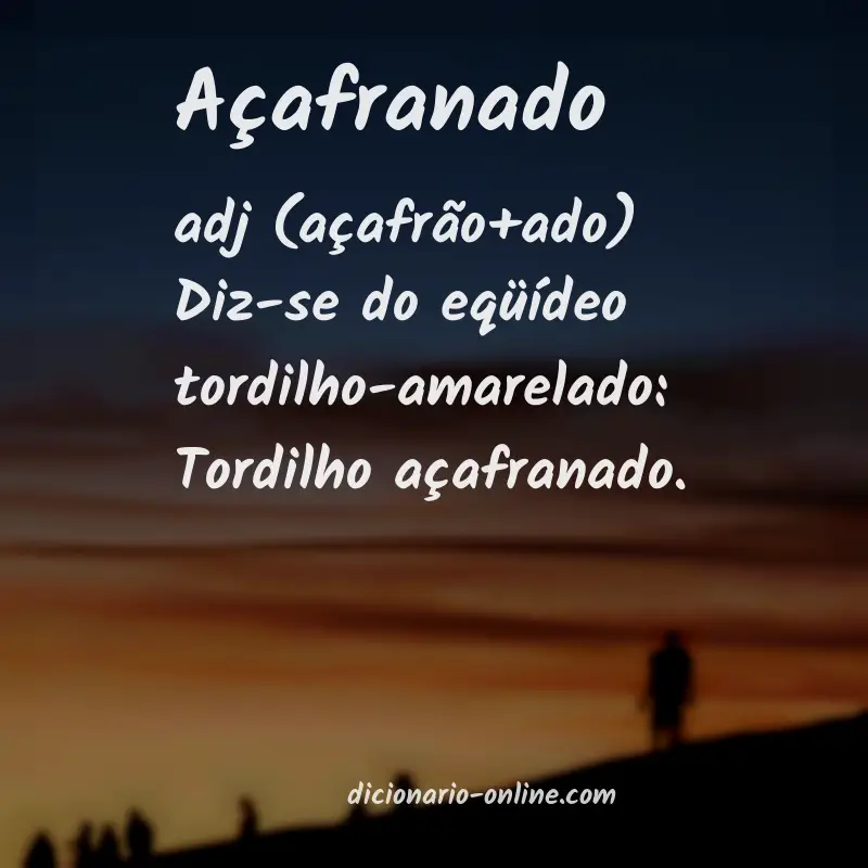 Significado de açafranado