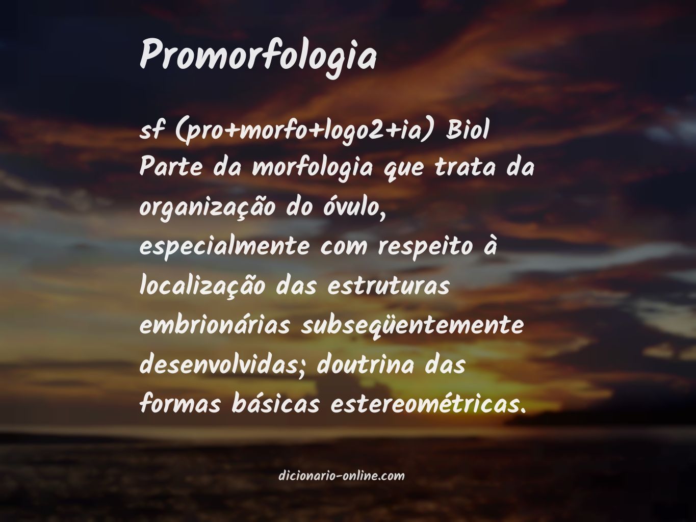 Significado de promorfologia