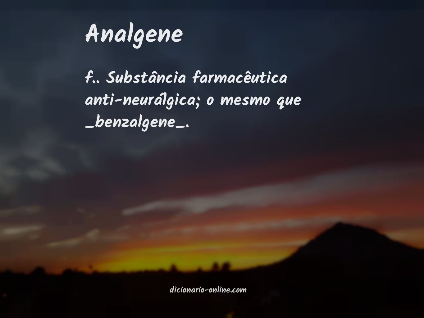 Significado de analgene