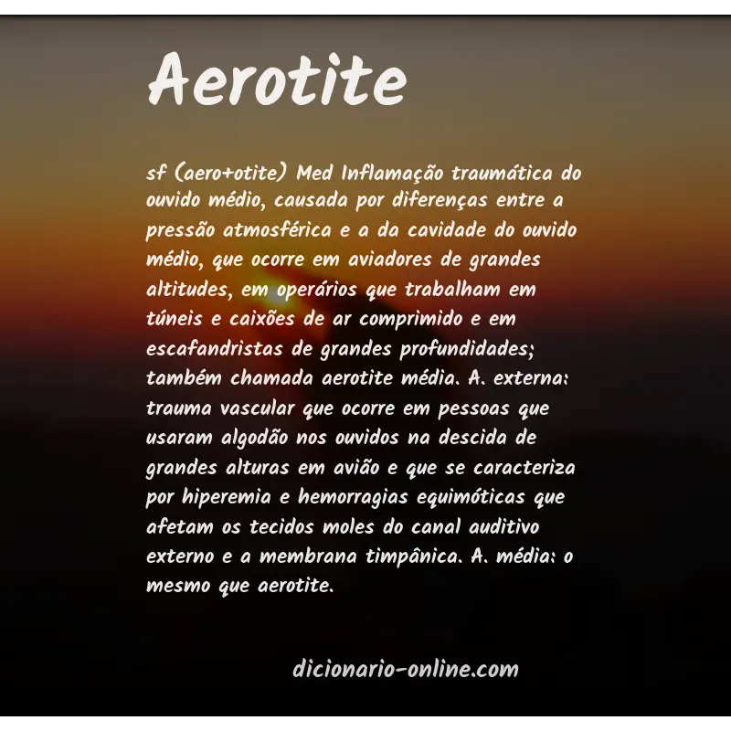 Significado de aerotite