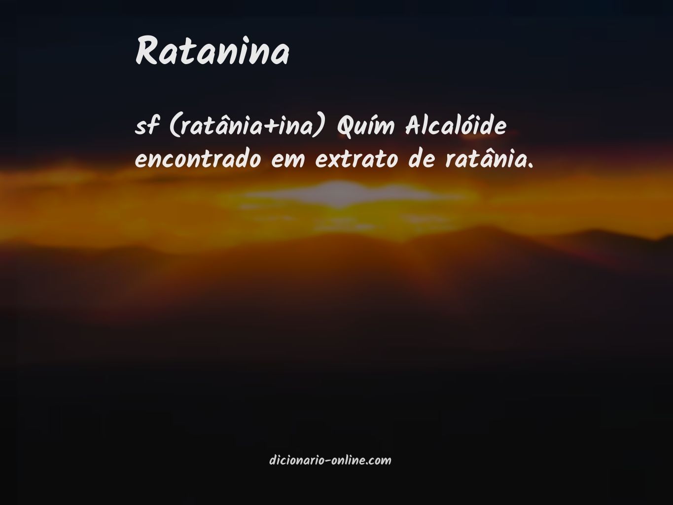 Significado de ratanina