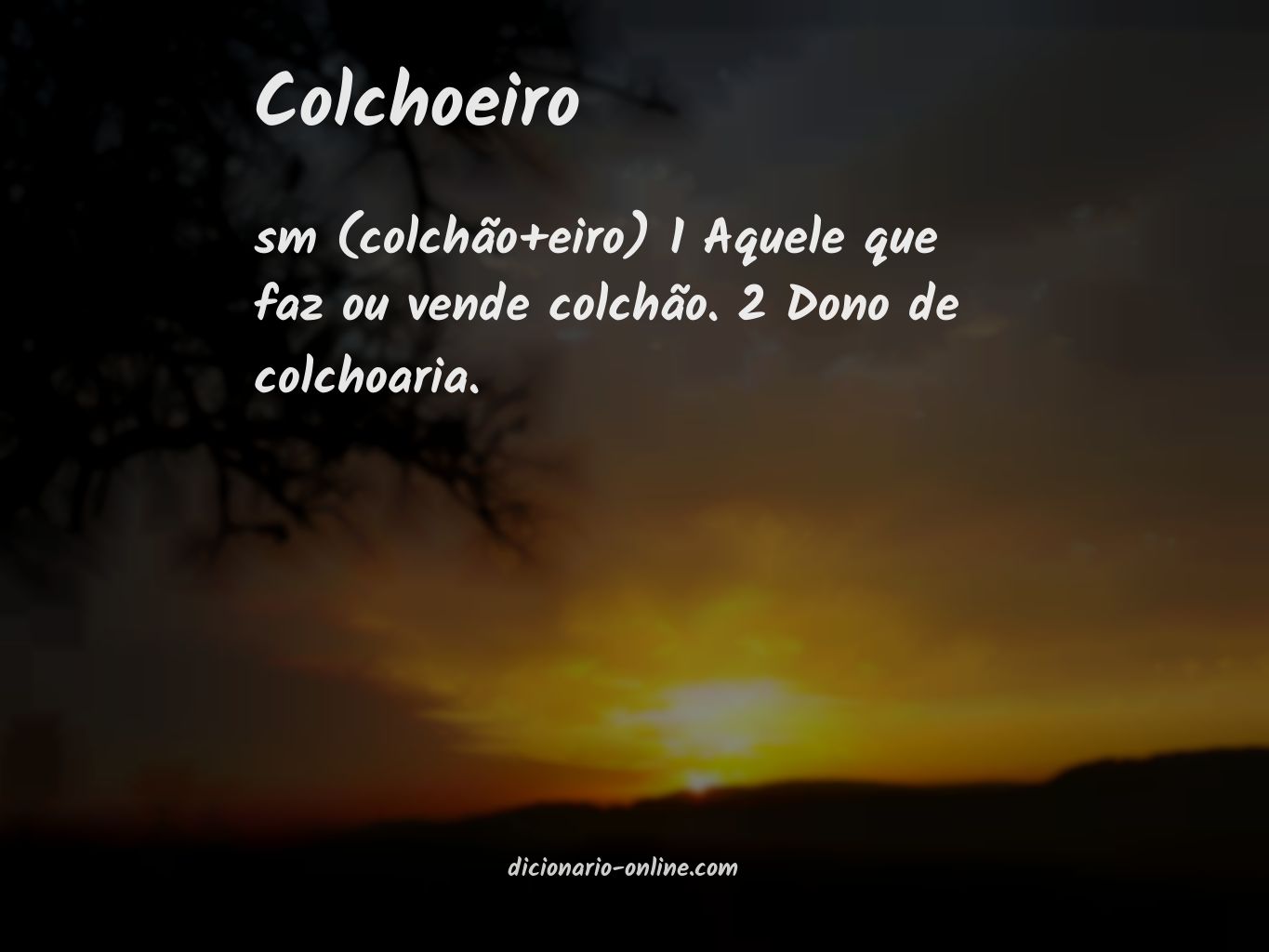 Significado de colchoeiro