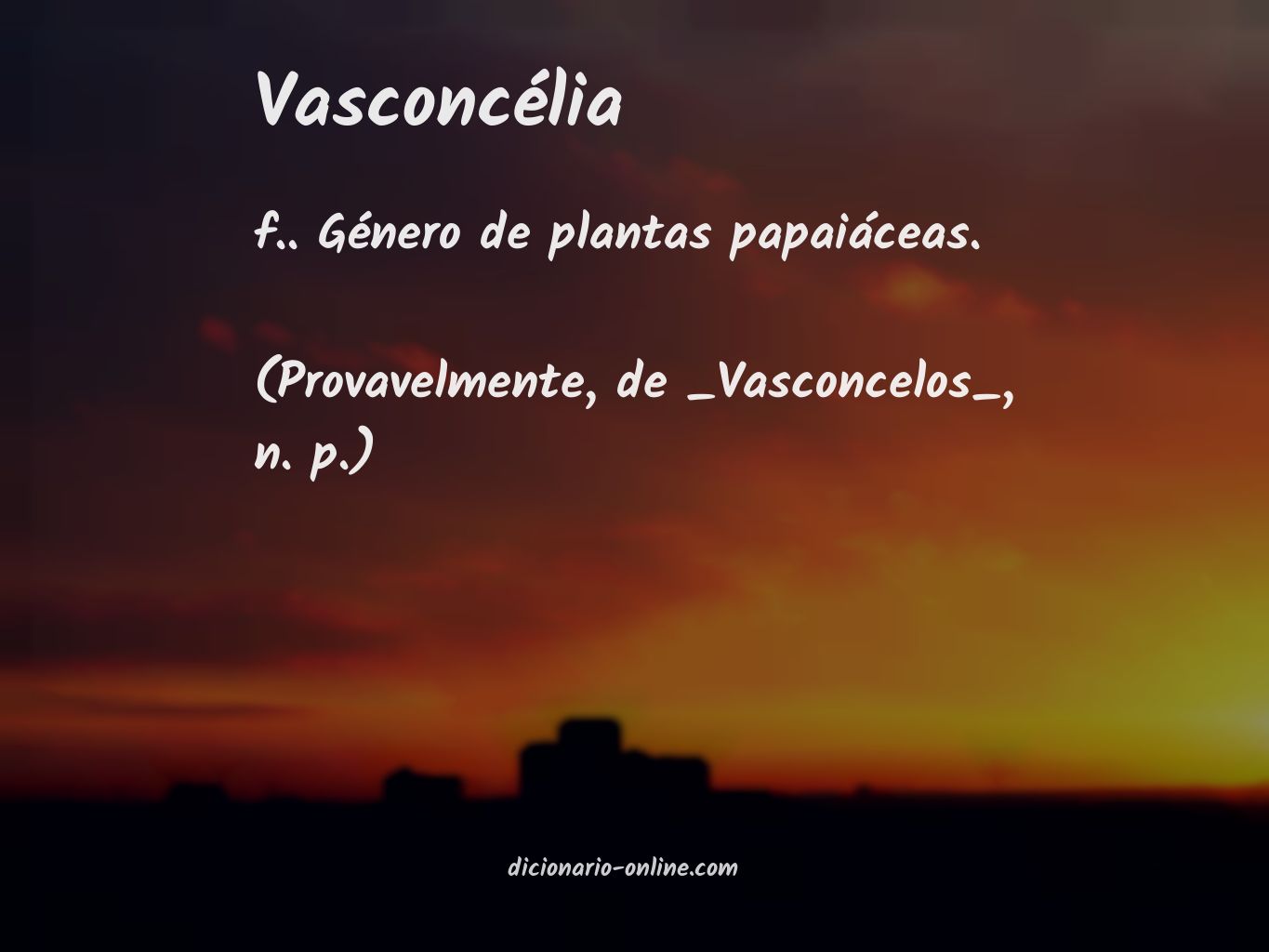 Significado de vasconcélia