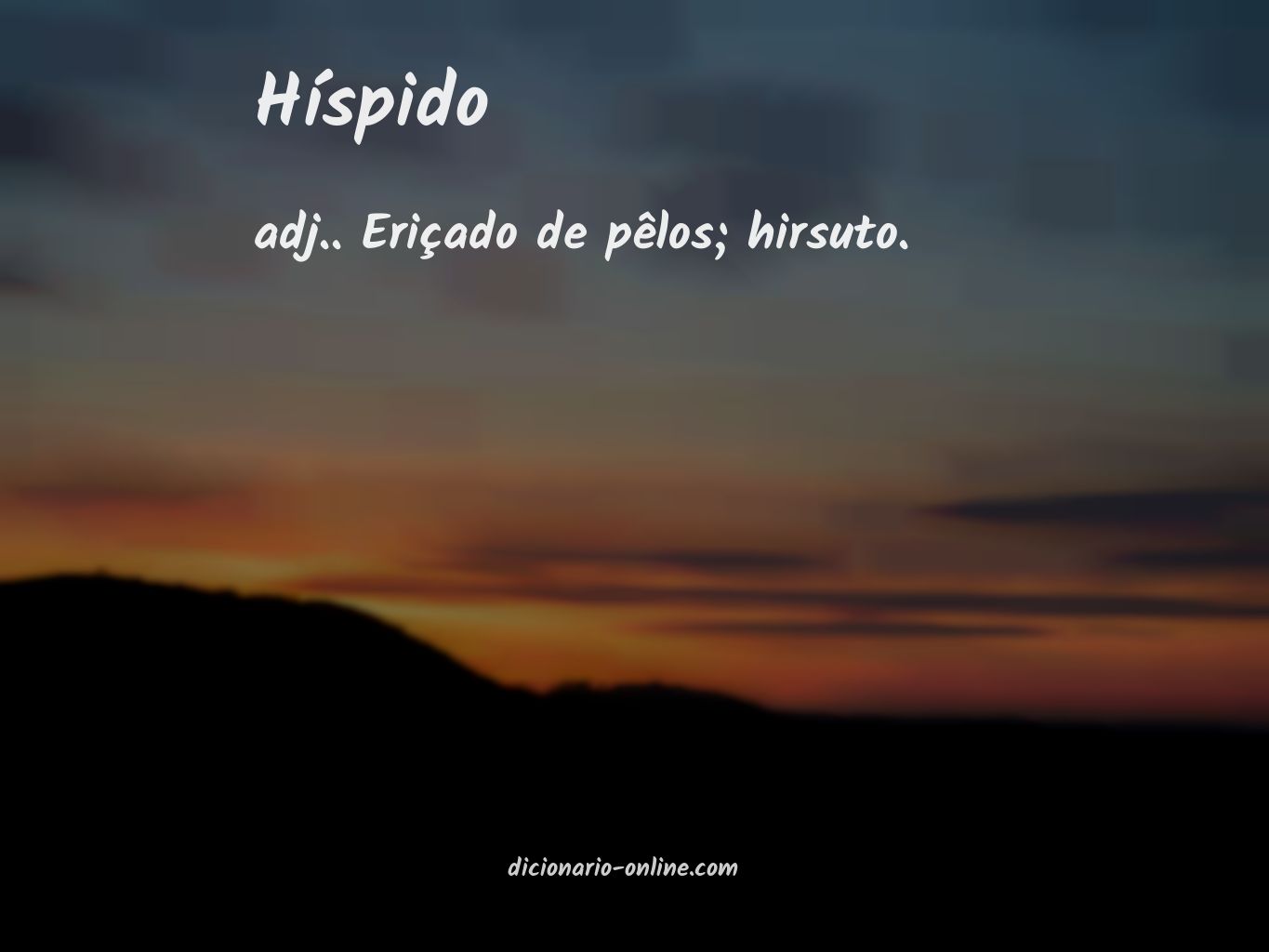 Significado de híspido