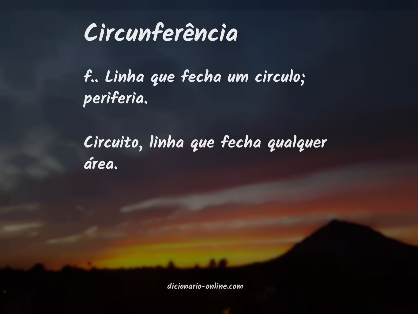 Significado de circunferência