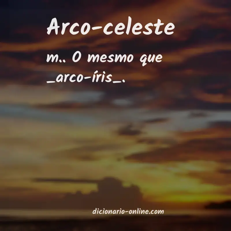 Significado de arco-celeste