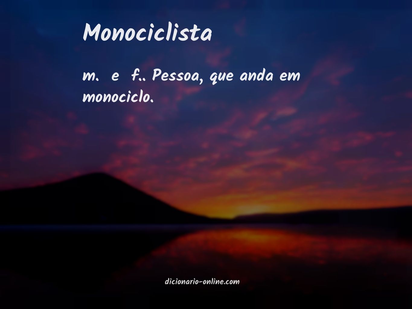 Significado de monociclista