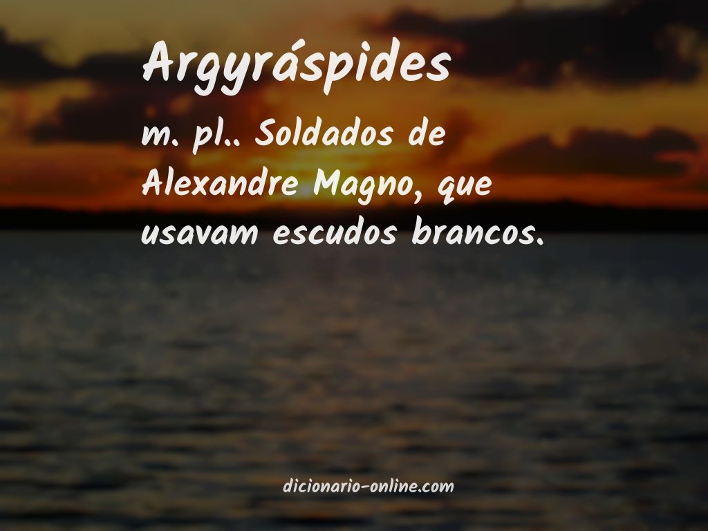 Significado de argyráspides