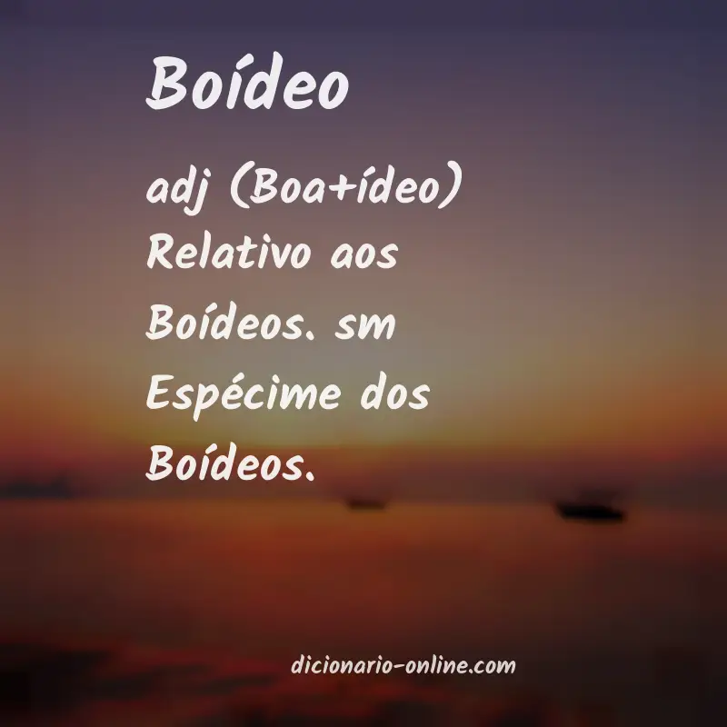 Significado de boídeo