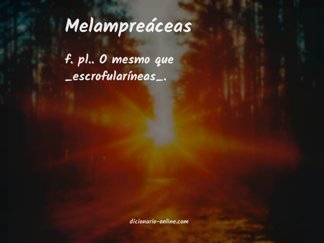 Significado de melampreáceas