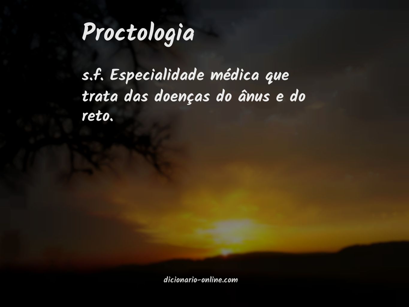 Significado de proctologia