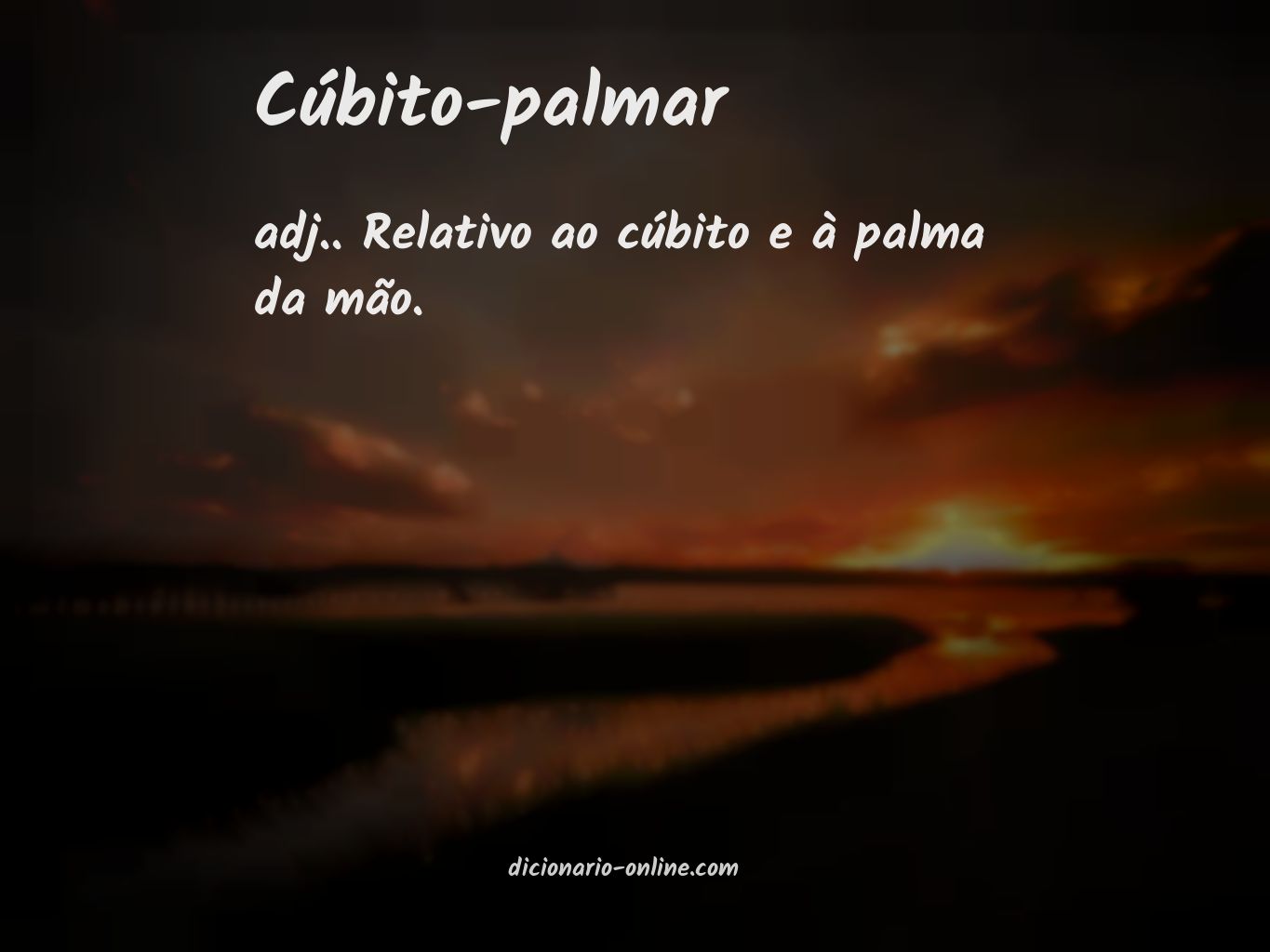 Significado de cúbito-palmar