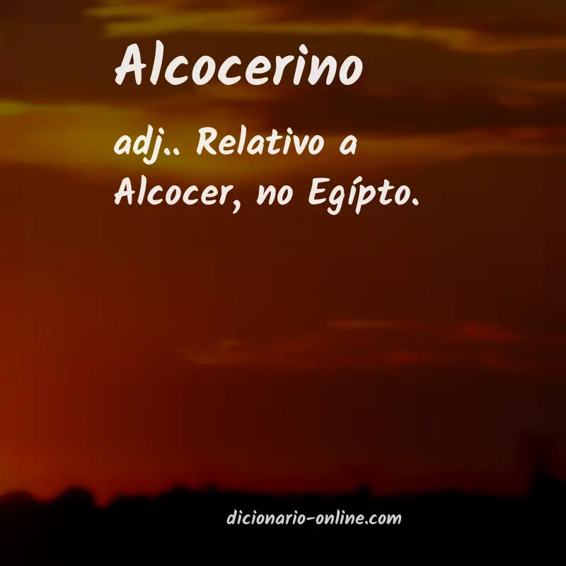 Significado de alcocerino