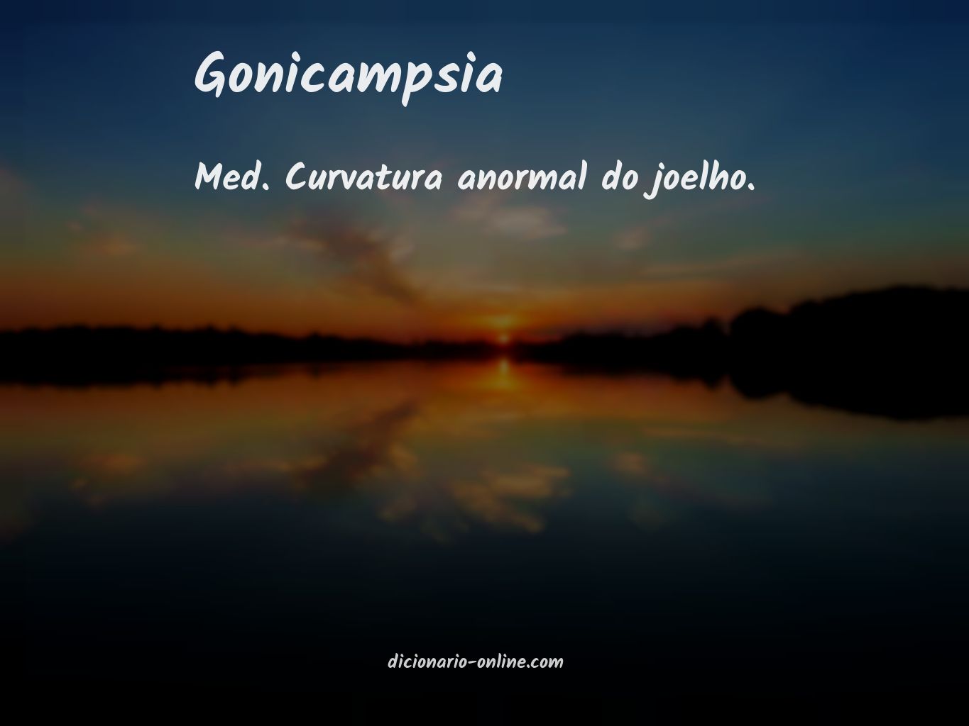 Significado de gonicampsia