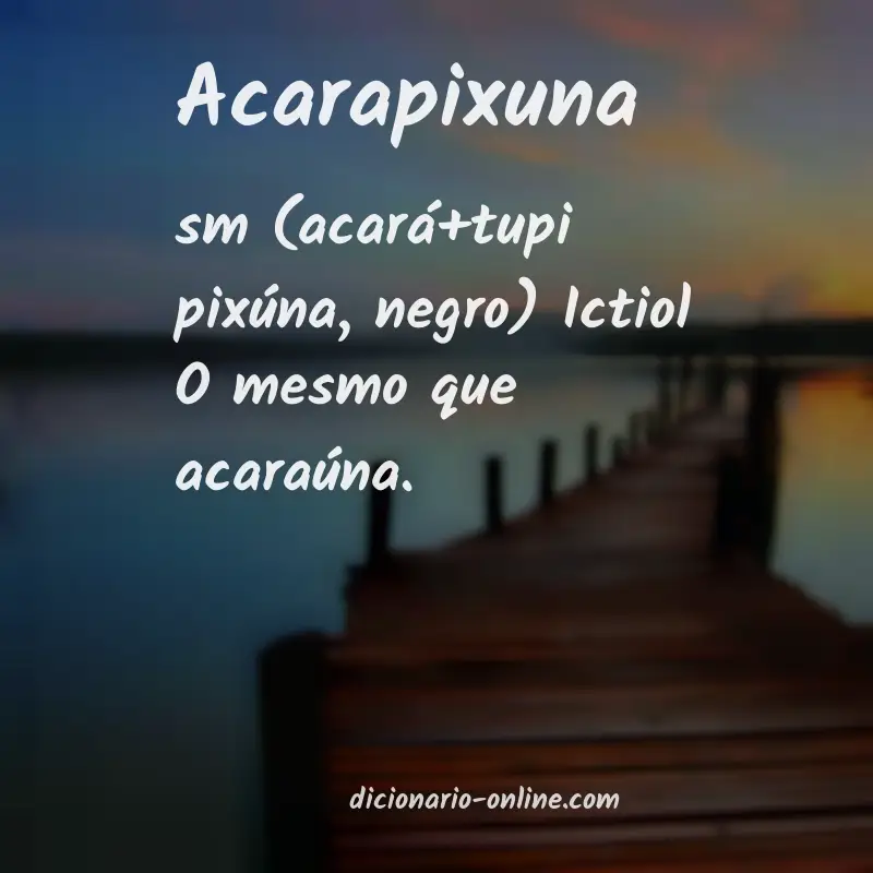 Significado de acarapixuna