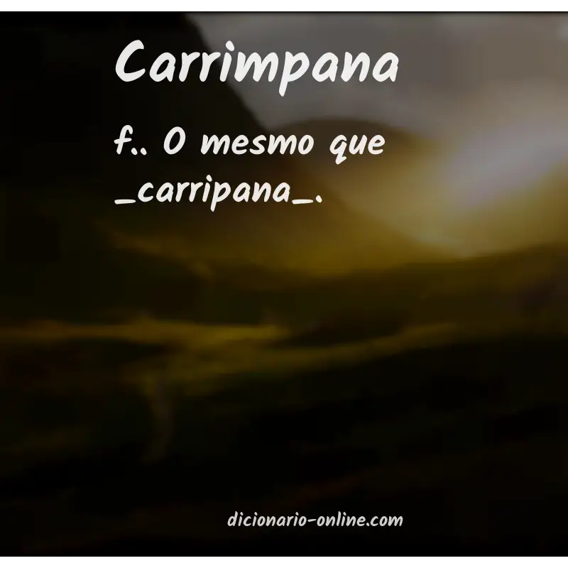 Significado de carrimpana