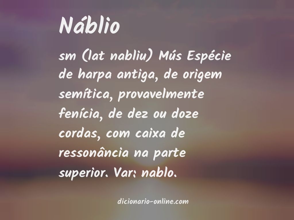 Significado de náblio