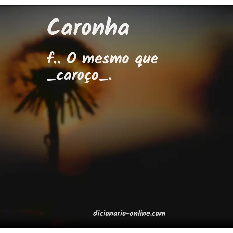 Significado de caronha