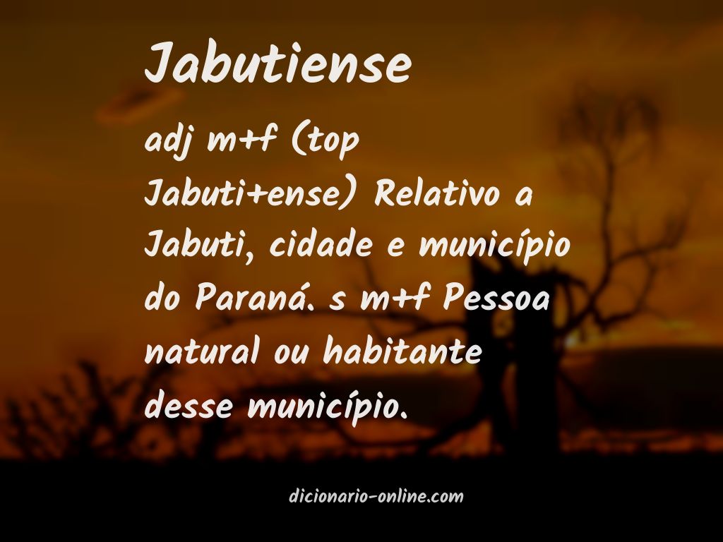 Significado de jabutiense