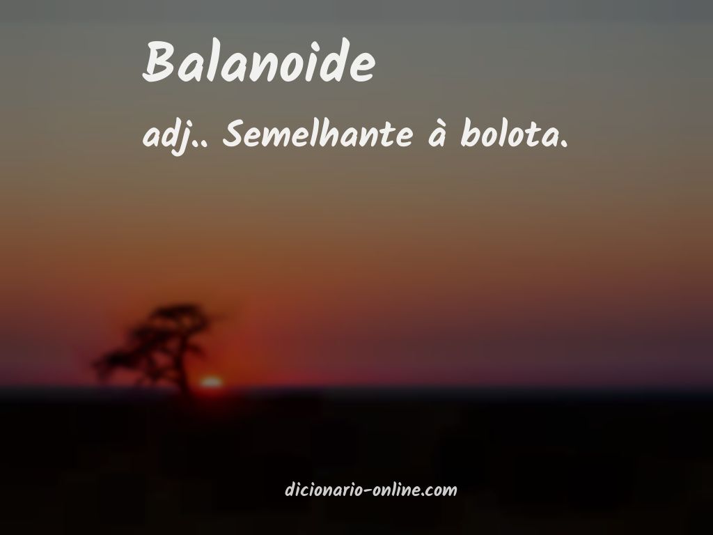 Significado de balanoide