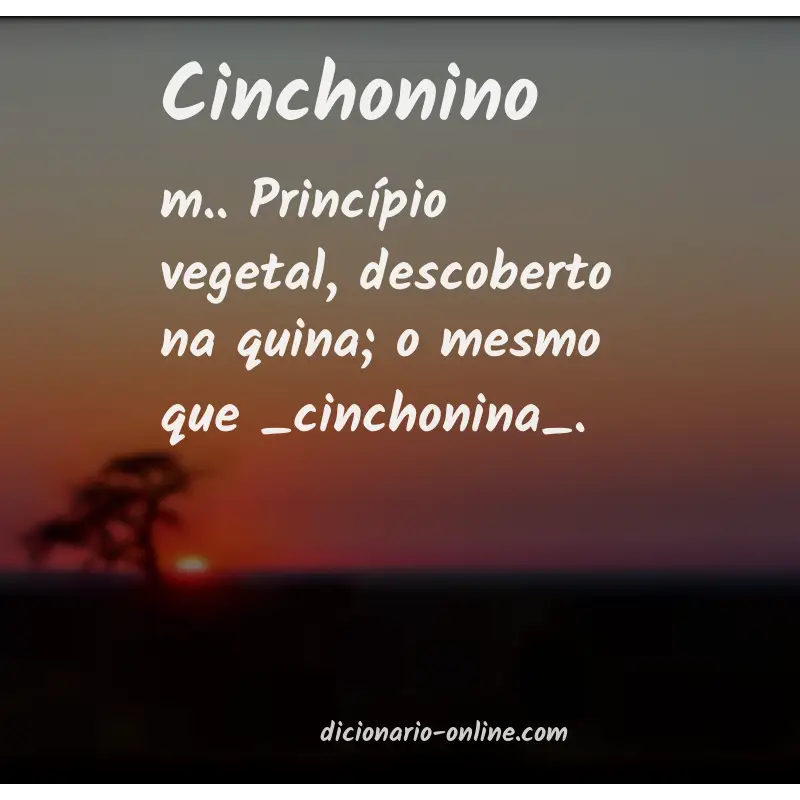 Significado de cinchonino