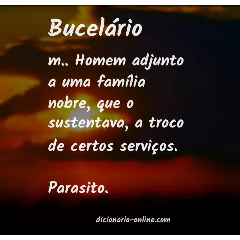 Significado de bucelário