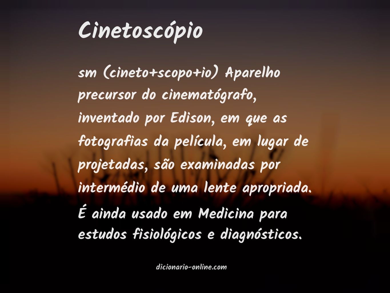 Significado de cinetoscópio