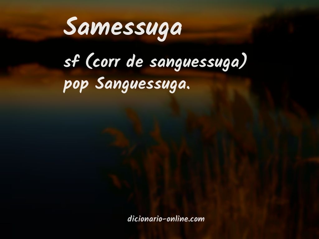 Significado de samessuga