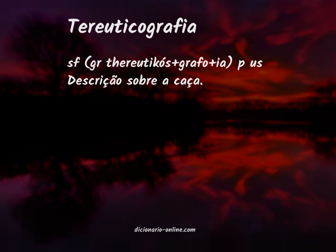 Significado de tereuticografia