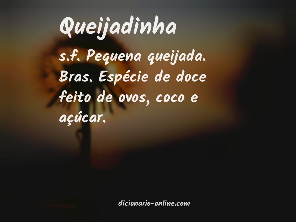 Significado de queijadinha