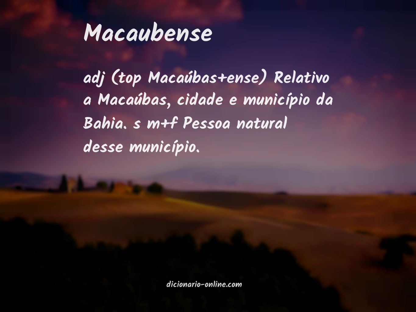 Significado de macaubense