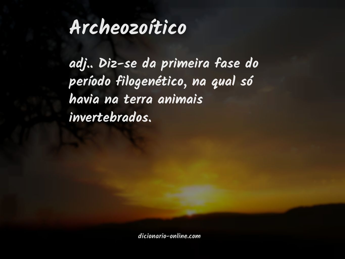 Significado de archeozoítico