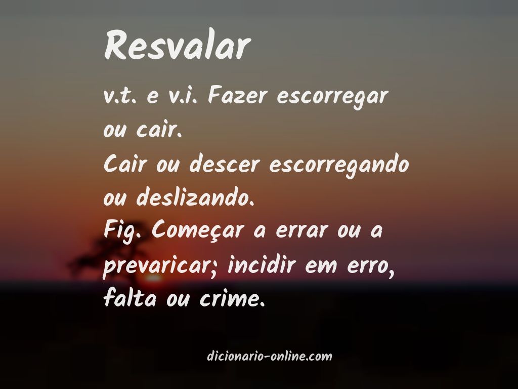 Significado de resvalar