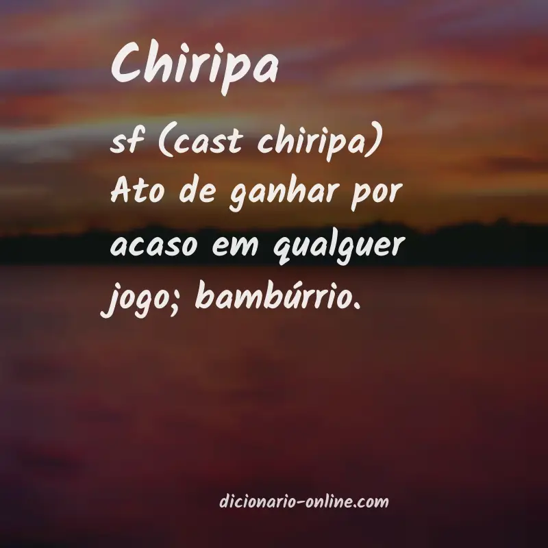 Significado de chiripa