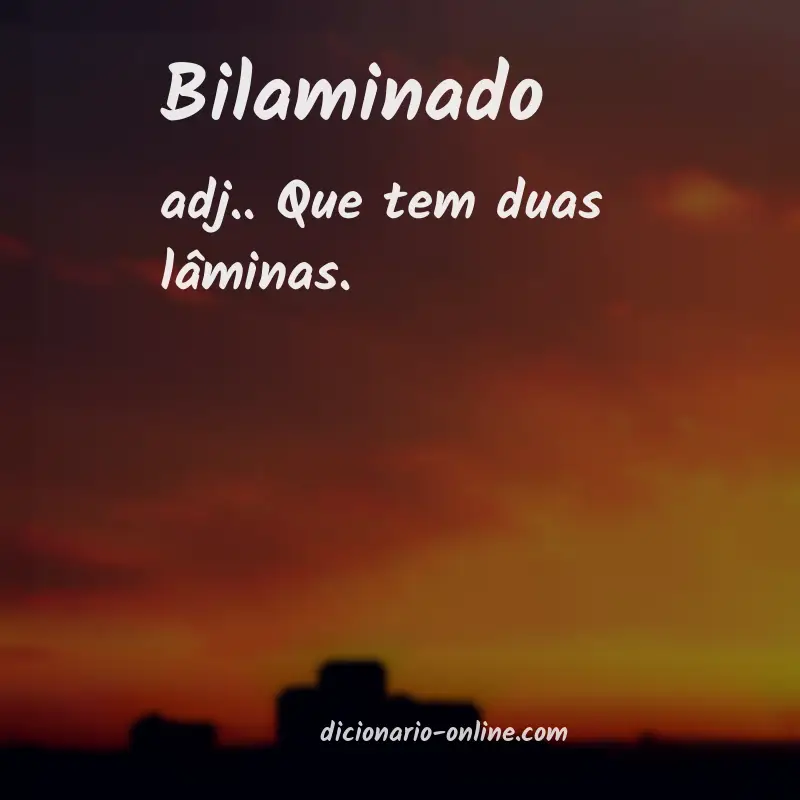 Significado de bilaminado