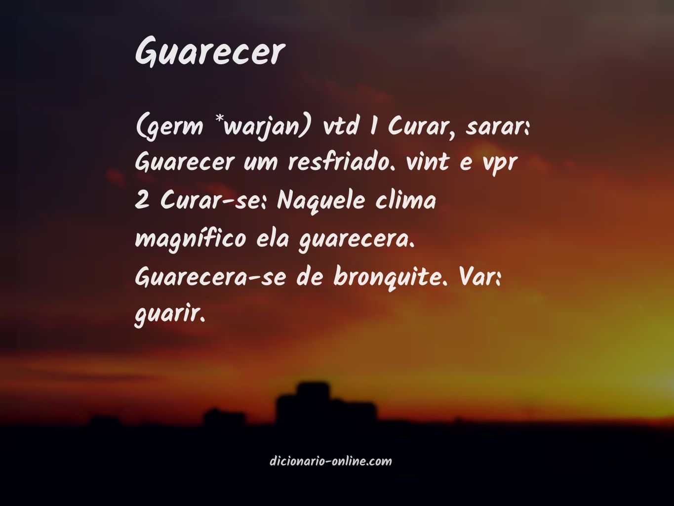 Significado de guarecer