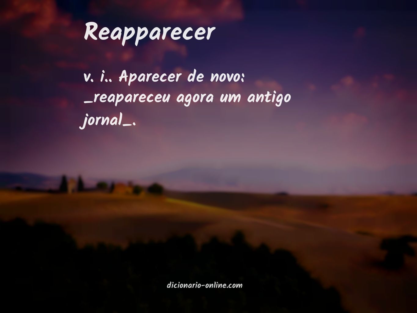 Significado de reapparecer