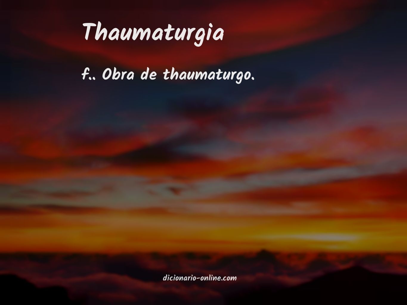 Significado de thaumaturgia
