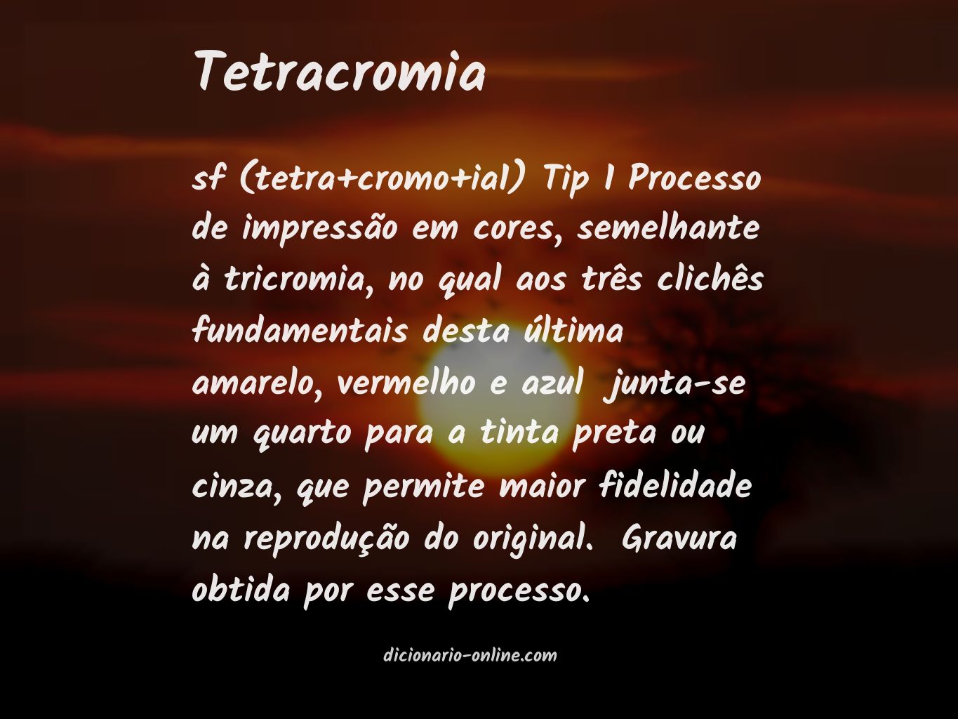 Significado de tetracromia
