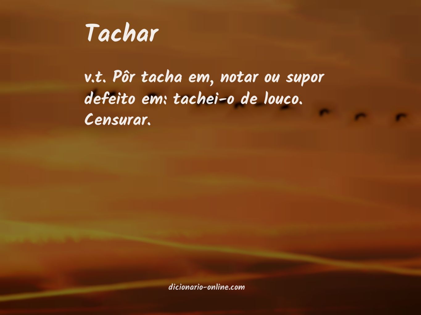 Significado de tachar