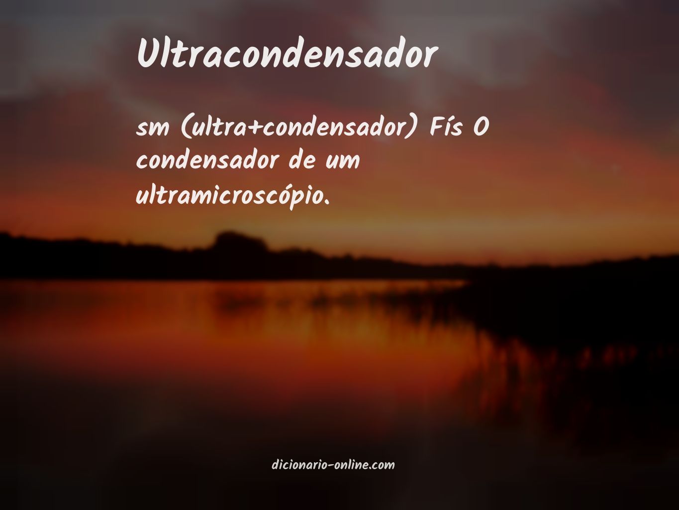 Significado de ultracondensador