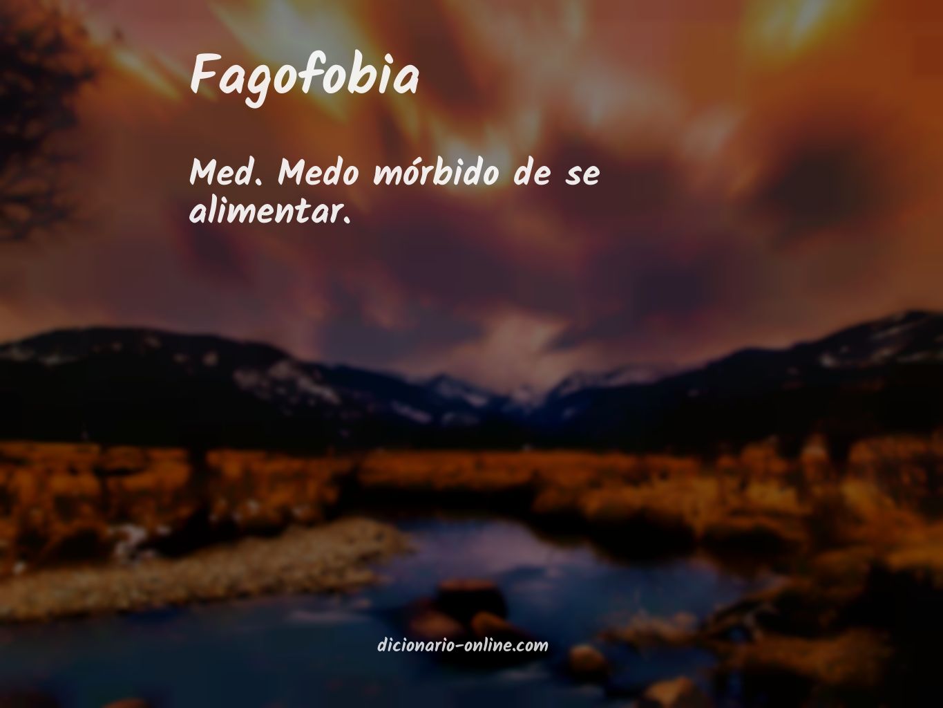 Significado de fagofobia