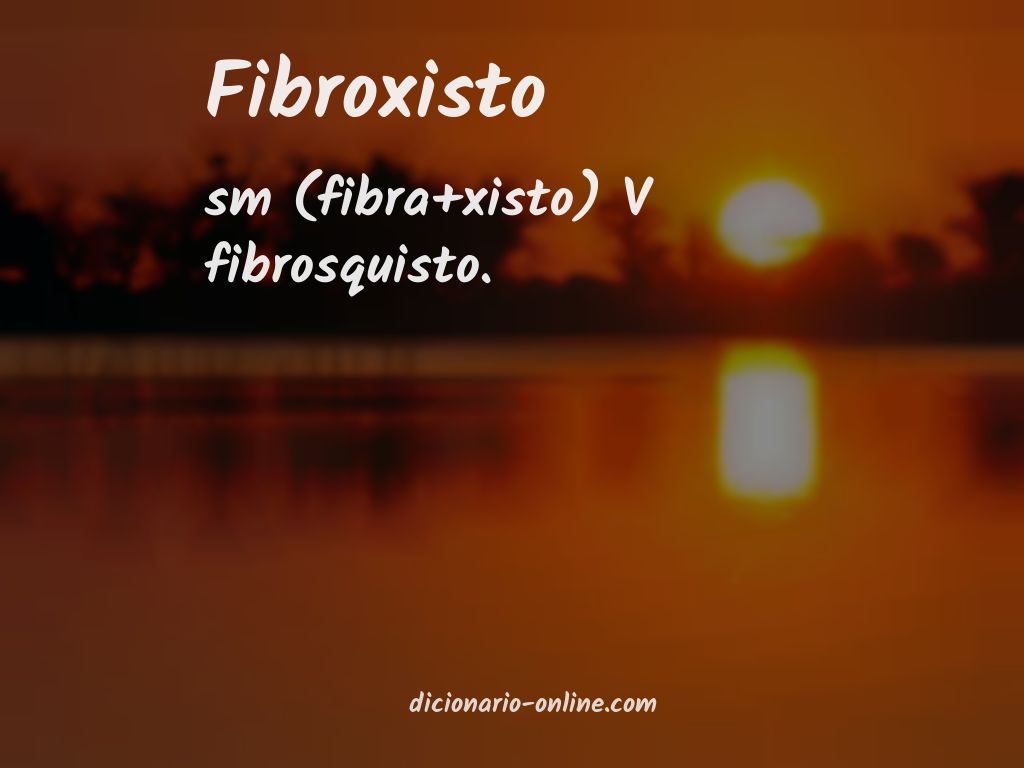Significado de fibroxisto