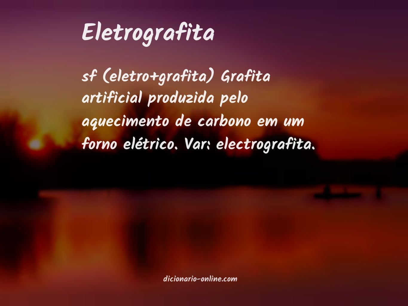 Significado de eletrografita